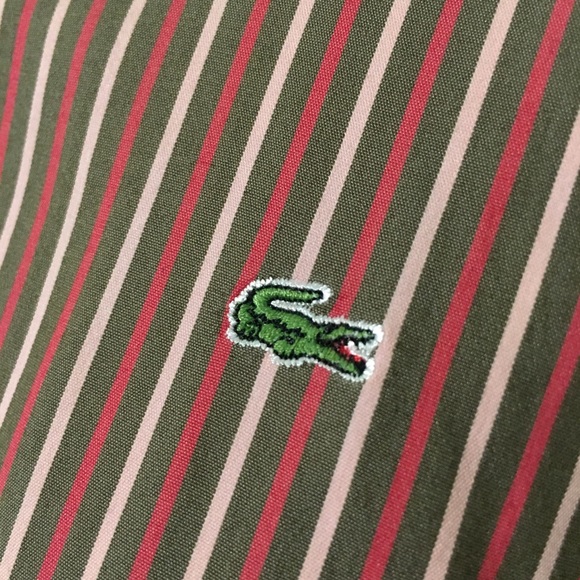 Lacoste Collared Button Front Stripe Shirt - Picture 7 of 8